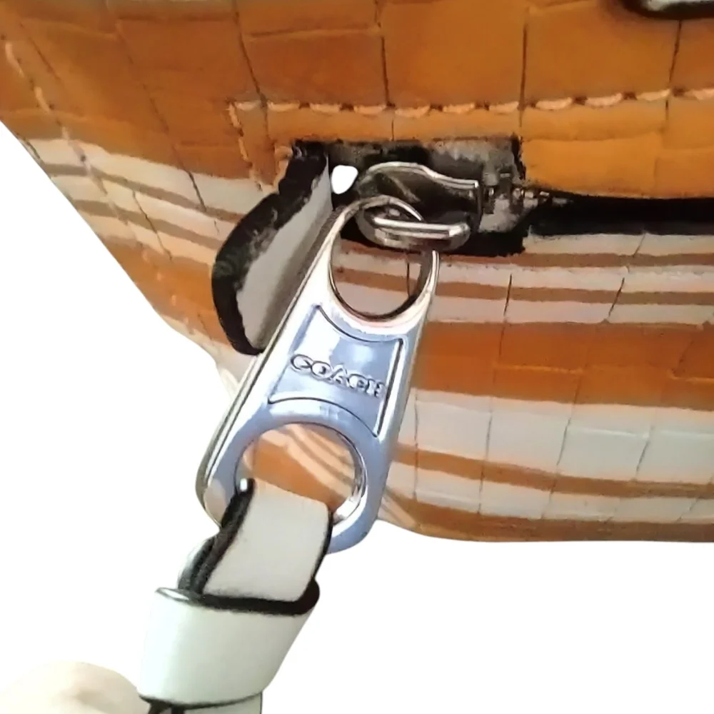 Coach Bleecker Mini Riley Embossed Woven Purse - Picture 10 of 16